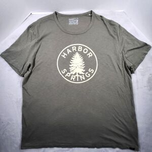 Faherty Sunwashed Shirt Mens 2XL Olive Green Harbor Springs Organic Cotton